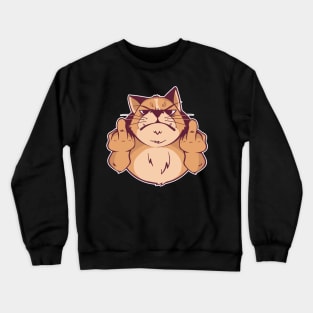 Middle Finger Cat Crewneck Sweatshirt